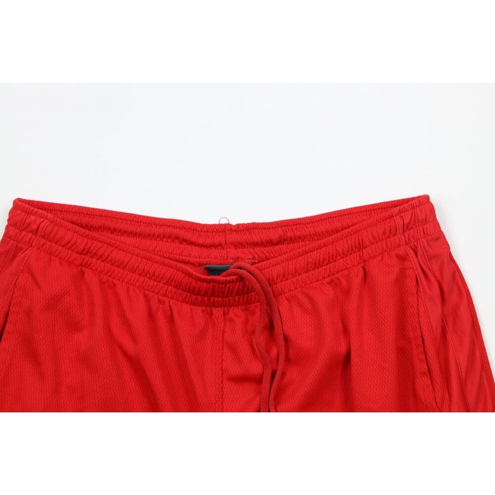 Vintage Mens 2XL XXL Spell Out Ohio State University Mesh Basketball Shorts Red - Picture 2 of 10